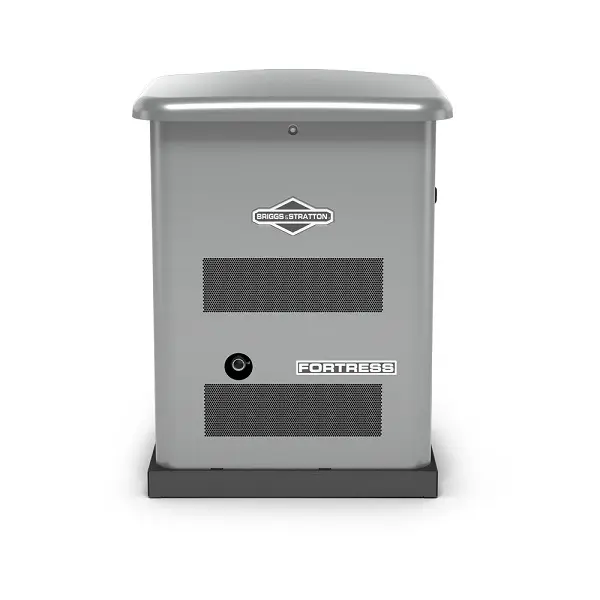 Silver outdoor power generator unit