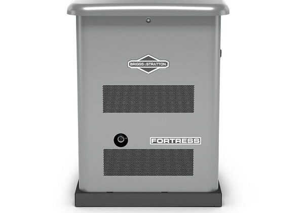 Silver outdoor power generator unit