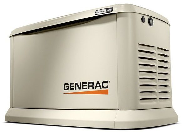 Generac generator with vented side panel